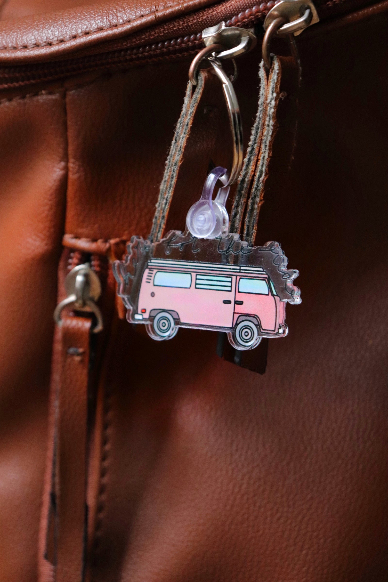 Here for the ride keychain image 1