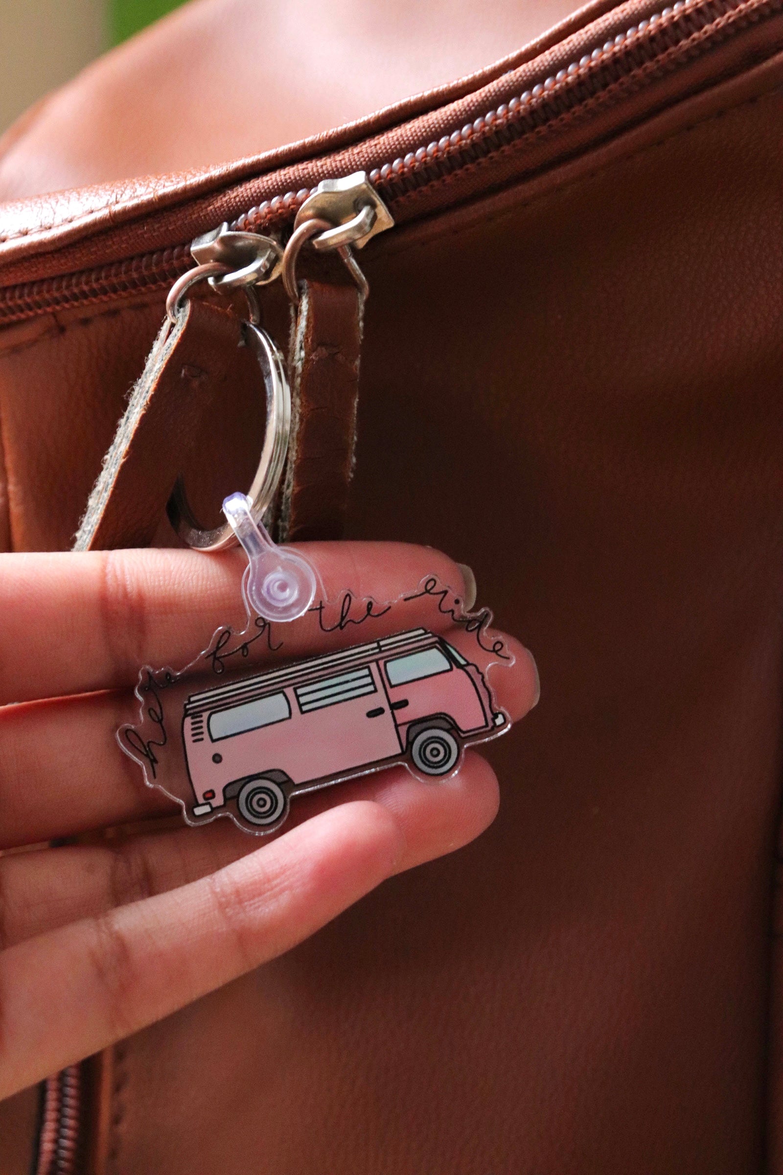 Here for the ride keychain image 3