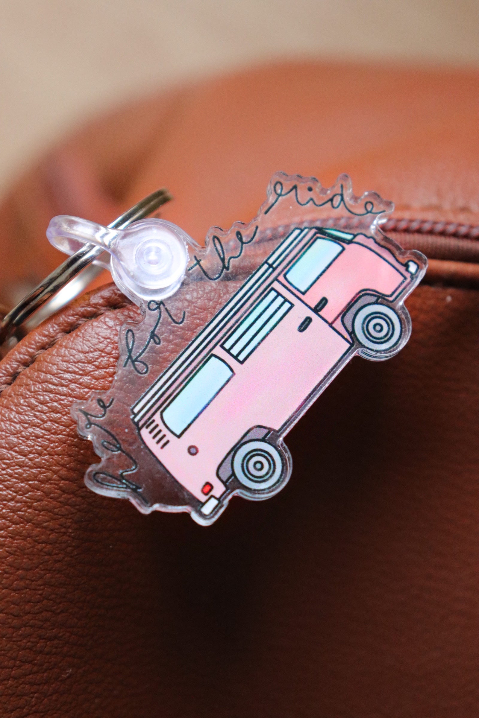 Here for the ride keychain image 4