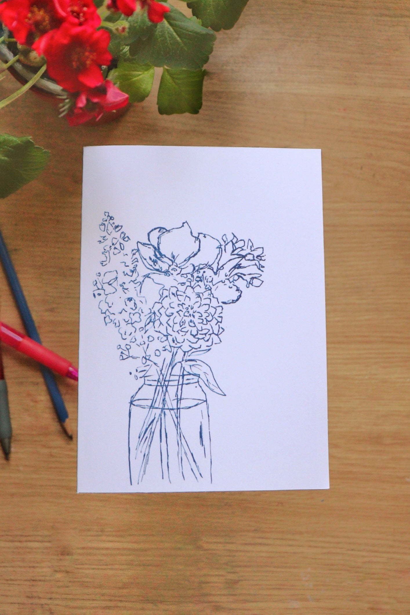 Golden Hour Flower Greeting Card